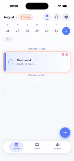 The same shared block on an iPhone, glowing warm because a partner is on it right now.
